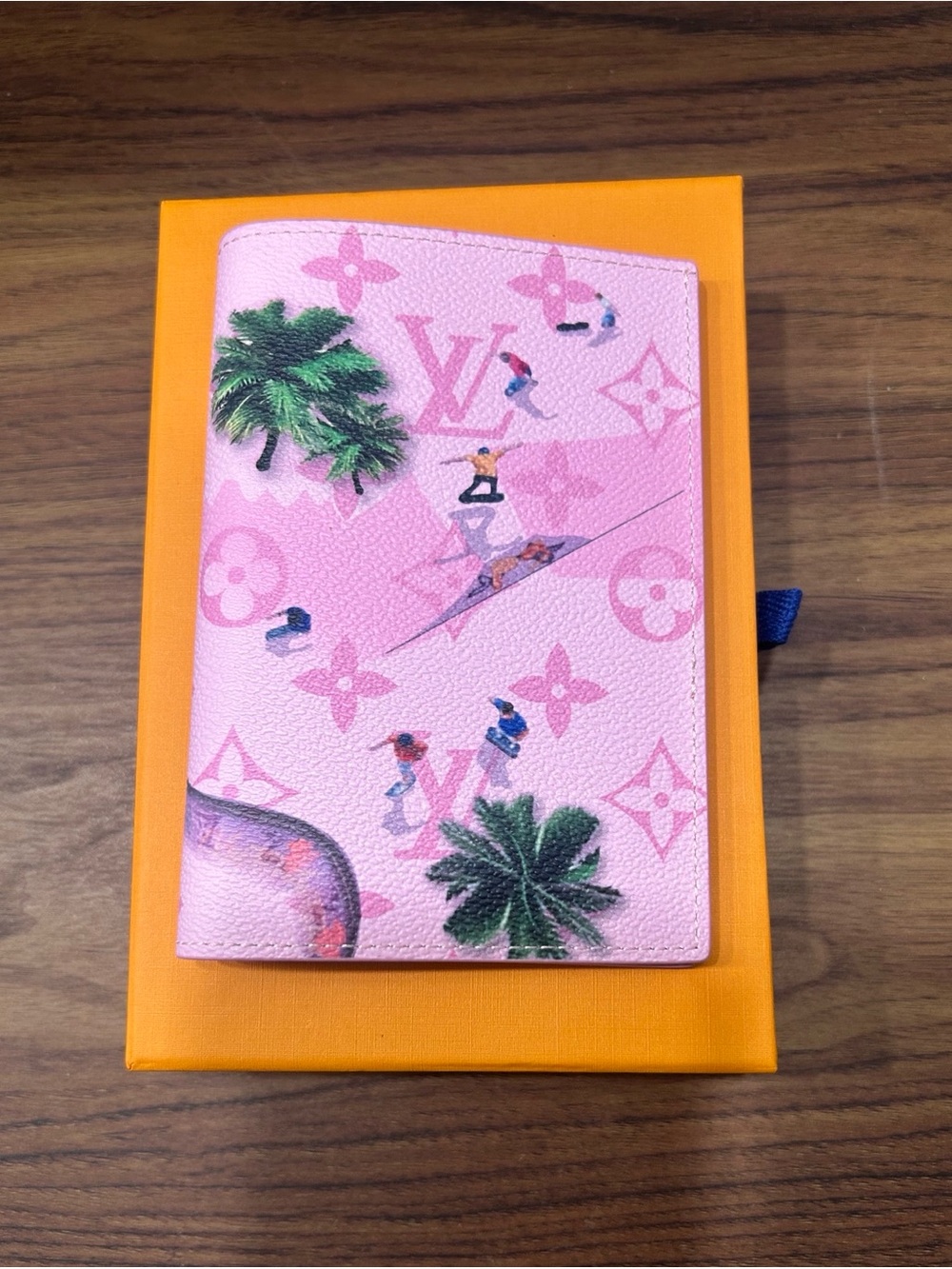 Louis Vuitton Skateboard Pink Passport Holder